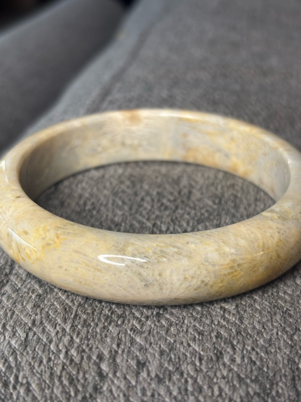 Coral Jade Bangle Bracelet - Women Jewelry - Picture 3 of 7